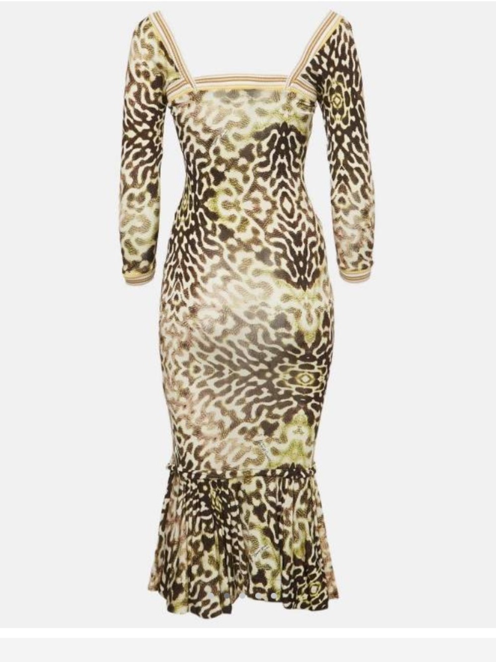 Just Cavalli Animal Print
Flounce Midi Dress y2k ruffle designer fall $800
